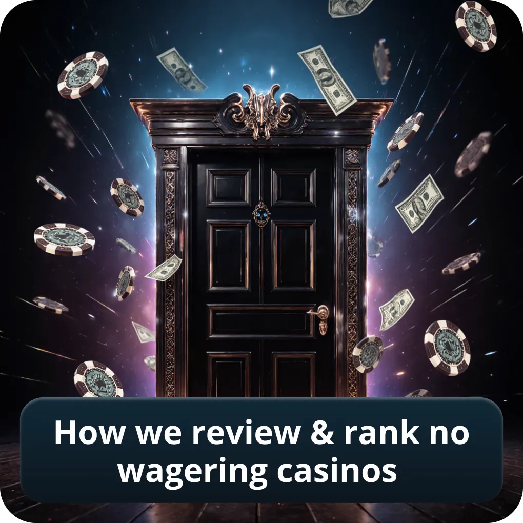 How we review & rank no wagering casinos